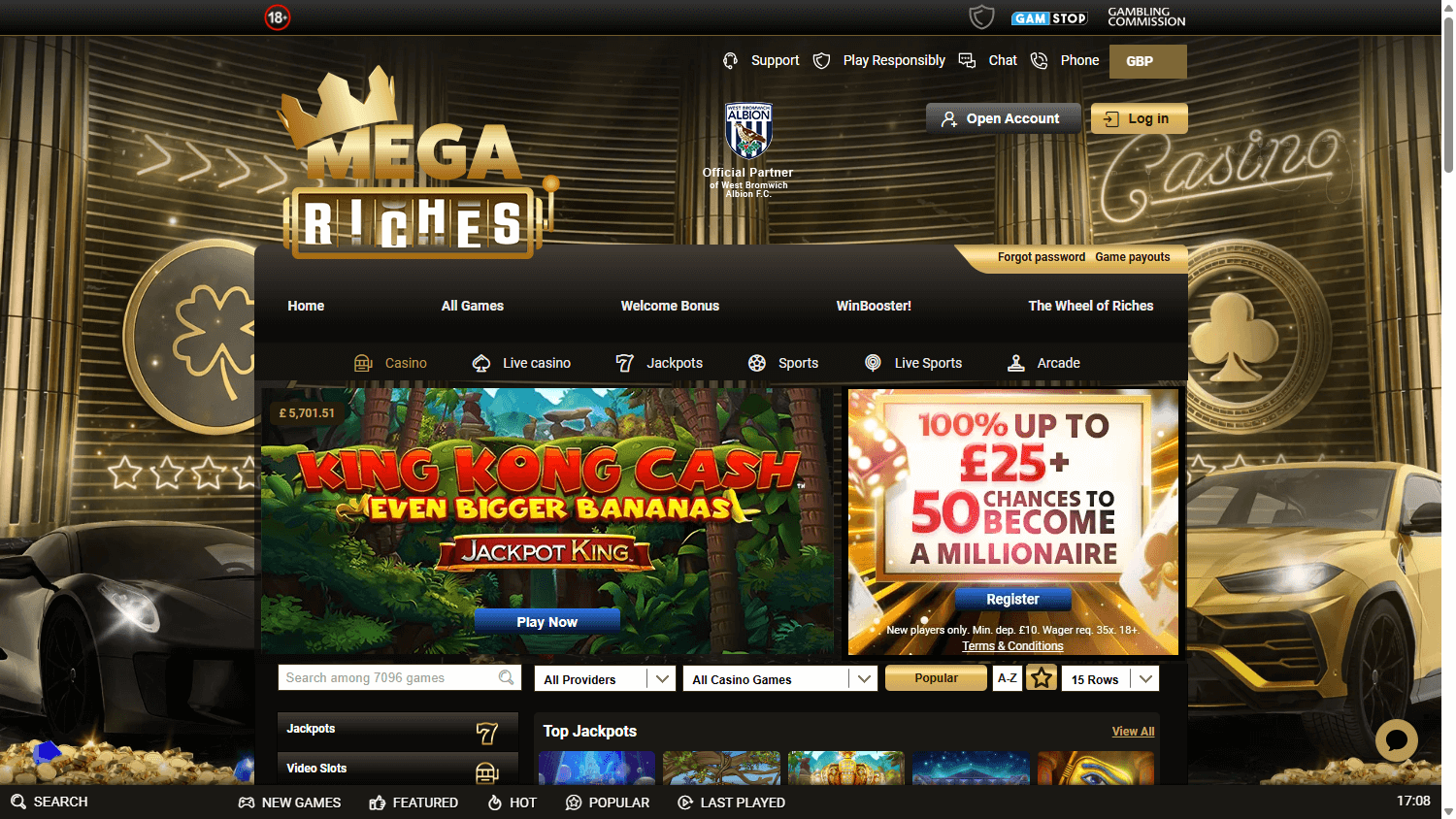 Mega Riches Casino Desktop screenshot